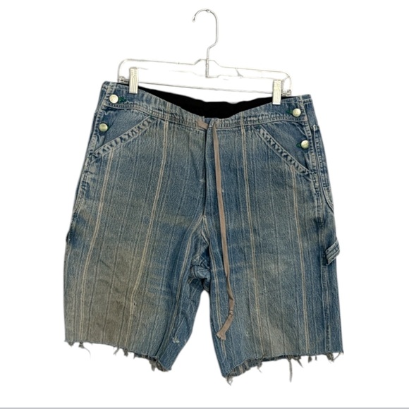 Greg Lauren Other - Greg Laren Distressed Denim Shorts with Button Details